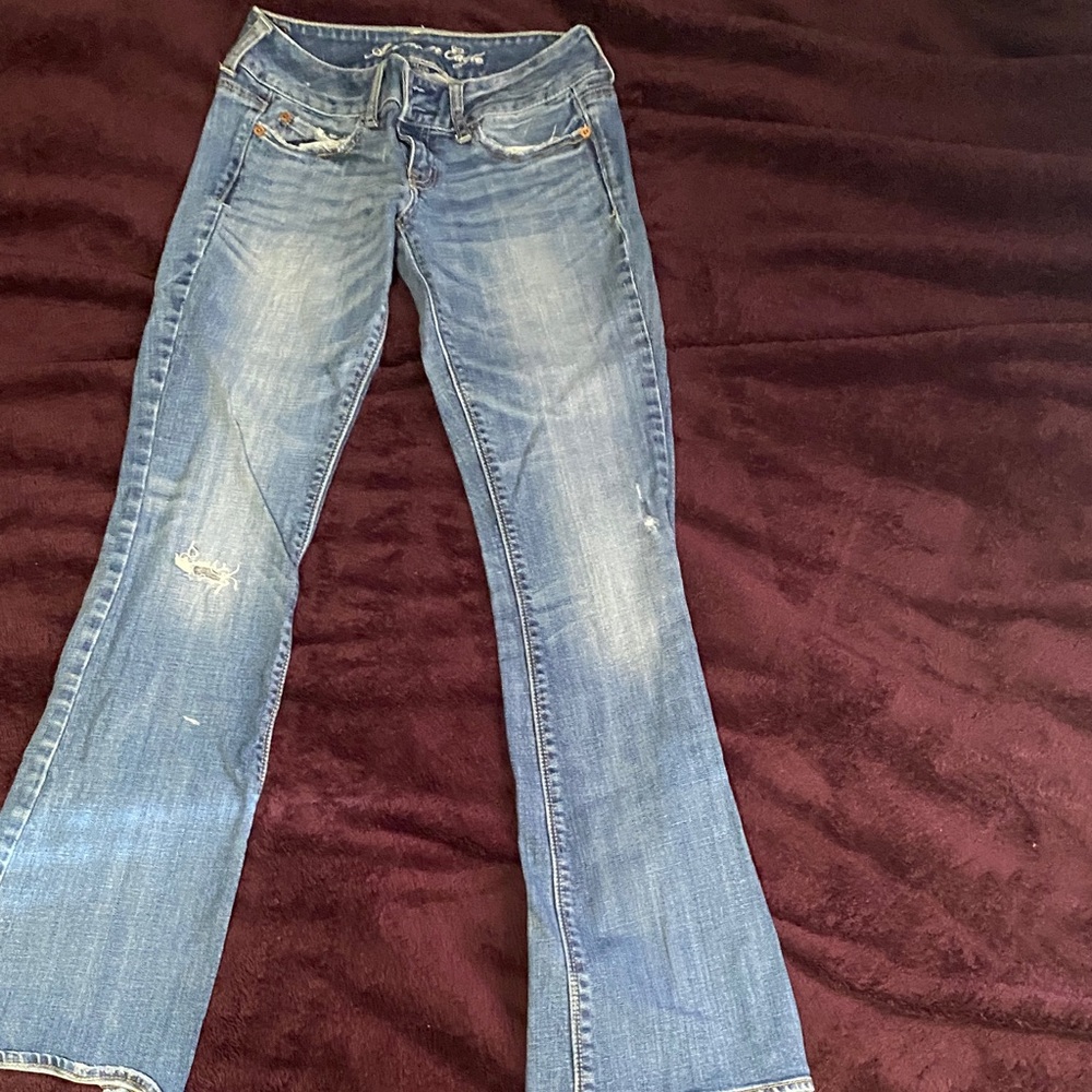 American Eagle Outfitters Flare Blue Jeans